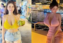 泰大啦！巨乳女神「艾妃」比基尼度假，胸前兩粒比椰子還要雄偉！-蜗牛扑克官方-GG扑克