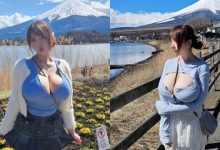 側背包揹帶消失術！「童顏巨乳正妹」富士山打卡，畫面裡卻驚見三座大山！-蜗牛扑克官方-GG扑克