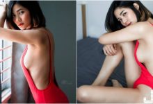 火辣側乳外露！「短髮美乳妹」火紅連身泳衣太搶眼！「大片裸背」好不客氣！-蜗牛扑克官方-GG扑克