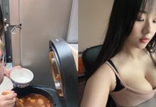 正妹寵物美容師「Angela寶7」防疫在家爆乳料理「牛肉奶麵」-蜗牛扑克官方-GG扑克